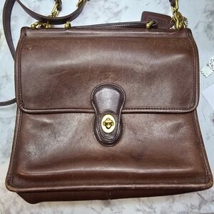 Vintage Coach Willis Bag #9927 – Mahogany Brown Leather Authentic